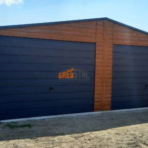 GARAŻ BLASZANY 7m X 5m DREWNOPODOBNY