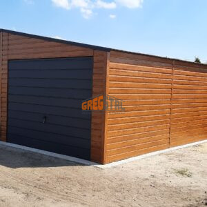 GARAŻ BLASZANY 7m X 5m DREWNOPODOBNY