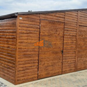 GARAŻ BLASZANY 8m X 5m DREWNOPODOBNY
