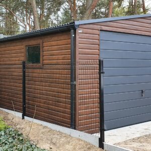 GARAŻ BLASZANY 5m X 5m DREWNOPODOBNY