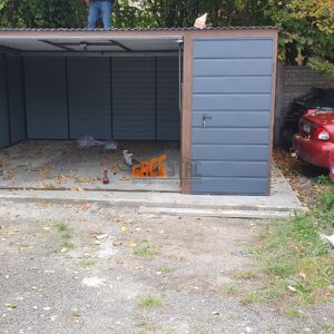 GARAŻ BLASZANY 5m X 5m DREWNOPODOBNY